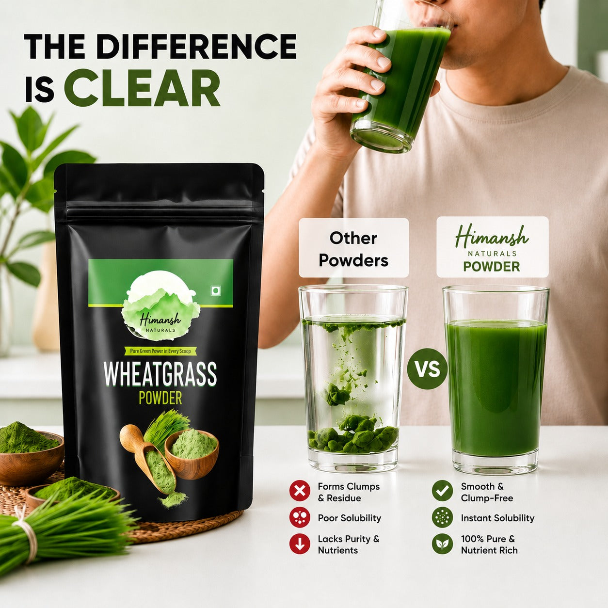 Premium Wheatgrass Powder 100G | Green Superfood